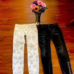 2-4-1 Gap skinny jeans & BGD with mid calf zipper